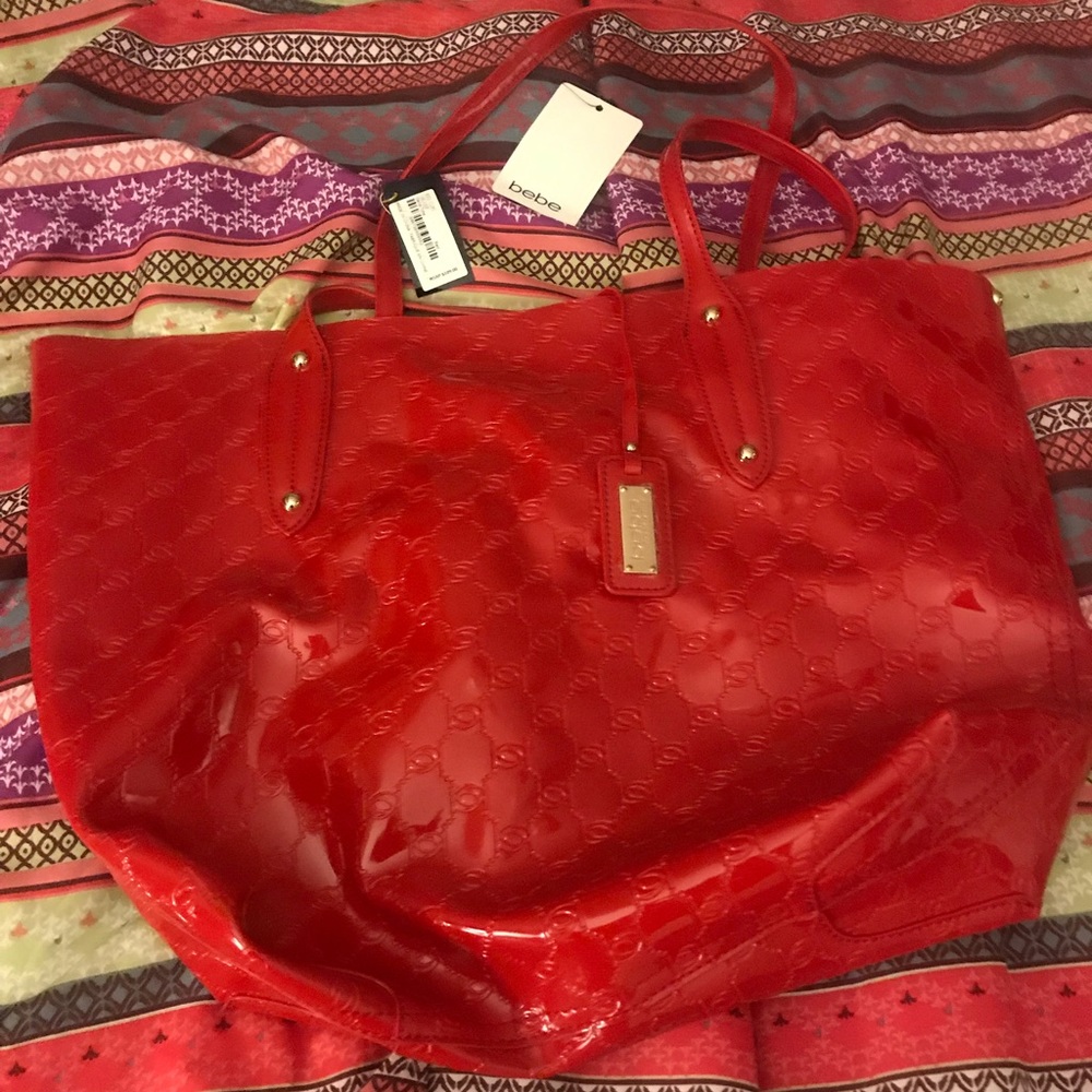 Bebe Fire 🔥 red tote bag.